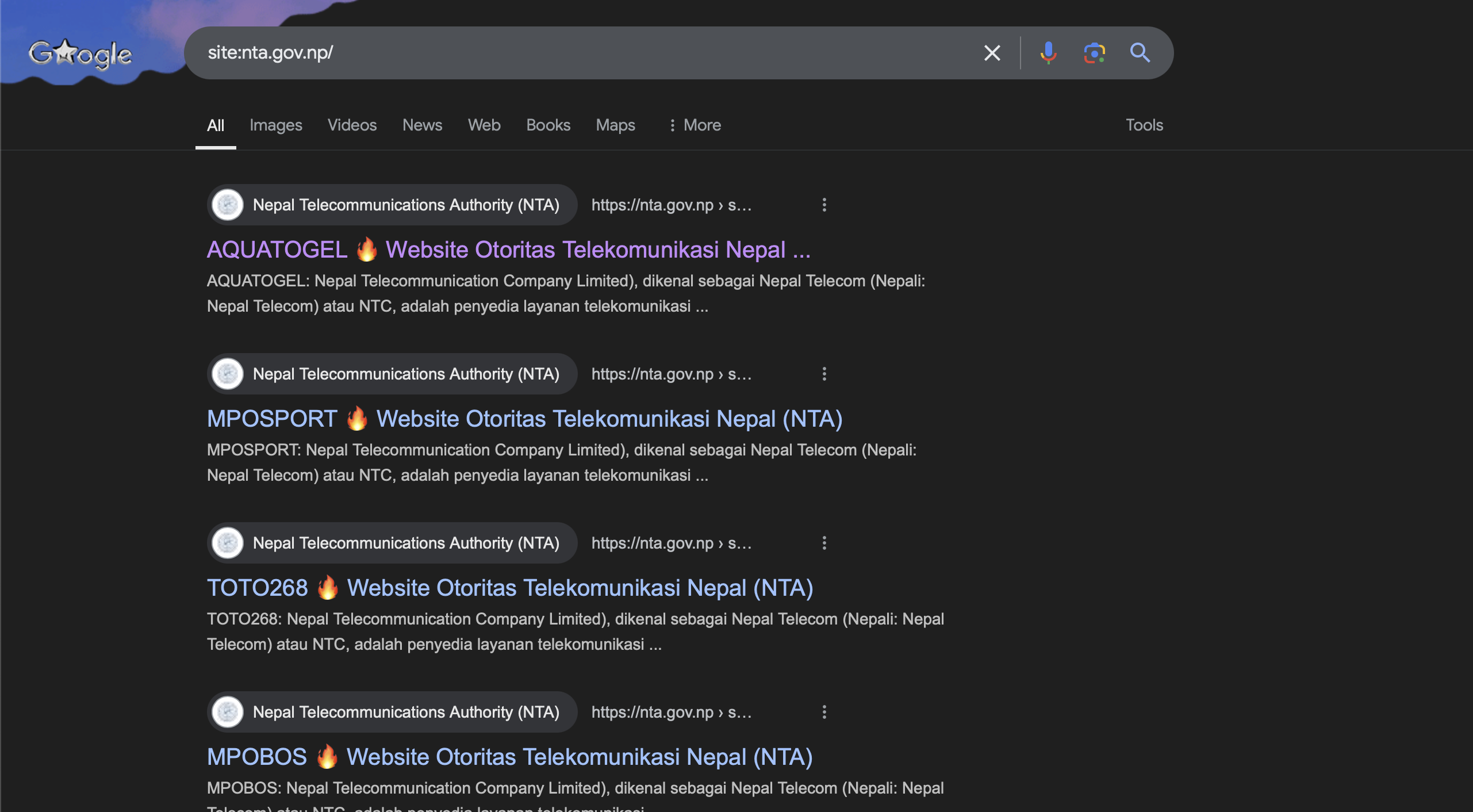 Hacked pages of NTA nepal authority hacked hacked pages of nta